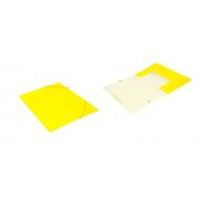 Папка на резинках А4 0,5мм DNE510 Бюрократ Double Neon желтая