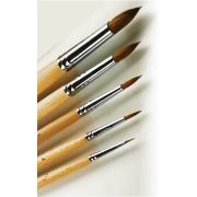 Кисть нейлон №3 TZ 7705 круглая деревянная ручка
