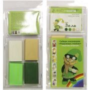 Набор пластики «Гном Зеле» 9004-14 белый, телесный, зеленый, салатовый (4x20 г)