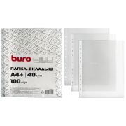 Папка-файл А4+ 40мкр «Buro» тисн. 1496934 (цена за 100шт)
