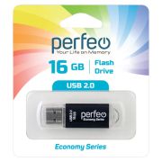 Флэш-драйв 16GB Perfeo USB E01 Black economy series