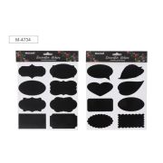 Набор наклеек декоративных M-4734 IN  BLACK, 19,5 x 21,6 см, ПВХ, 3 листа в комплекте, ассорти 4 диз