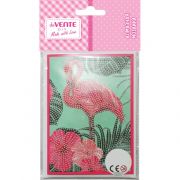Алмазная мозаика 13х18см на открытке «deVENTE. Flamingo» в комплекте с конвертом 9071103
