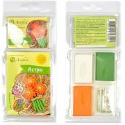 Набор пластики с фурнитурой  Астры 7503-55-51 белый, травяной зеленый, оранжевый (3x20 г)