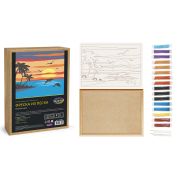 Фреска из цветного песка А4 «Морской закат» С1770