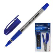 Ручка шарик. SIGN-UP 2410 синяя, пишущий узел 1,0мм, с резиновым гриппом
