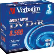 Диск DVD+R Verbatim 8,5 ГБ 8х Slim5 Color Dоublе Layer