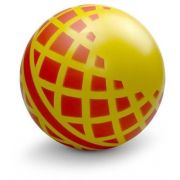 Мяч резин. 15 см, Кружочки, окраш. по трафарету, в ассорт. Р4-150