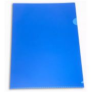 Папка-уголок А4 0,10мм Е100 тисненая синяя