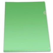 Папка-уголок А4 0,10мм Е100 тисненая зеленая