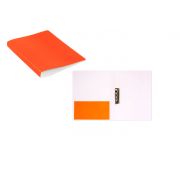 Папка с прижимом +карман 0,7мм DNE07Cоl оранжевый Double Neon