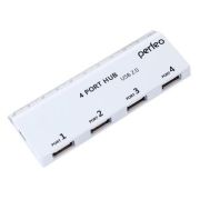 USB-концентратор Perfeo USB-HUB 4 Port, (PF-VI-H026 White) белый