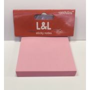 Самоклеющийся блок 76*76 100л. розовый L&L 216016-3