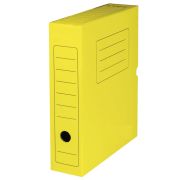 Короб архивный 75мм А4 гофрокартон желтый, Бюрократ