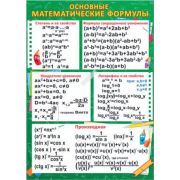 Плакат А2 Основные матем. формулы 35820 (р.д.)