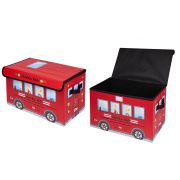 Контейнер для хранения детских игрушек 38х26х24см "Автобус (можно сидеть) (арт. ZW32)