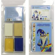 Набор пластики «Гном Селе» 9004-16 белый, бежевый, желтый, синий (4x20 г)