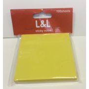 Самоклеющийся блок 76*76 100л. желтый яркий L&L 216016-5