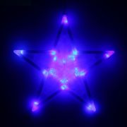 Фигура «Звезда»d=40 см, пластик, 30 LED, 220V, контрол. 8р. СИНИЙ 676354