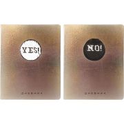 Дневник универс. «deVENTE. Yes&No. Bronze» 2021094 иск. кожа, апплик. из пайеток
