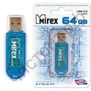 Флэш-драйв 64GB Mirex USB 3.0 ELF BLUE