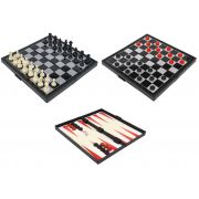 Игра 3 в 1 пластик, на магните(нарды, шашки, шахматы) (24х13х3.5 см) в коробке (Арт. AN02575)
