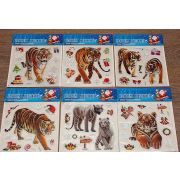 Наклейка 2022 новогодние «Тигр. в мире животных» 18*18см. 6 видов LHB7-12
