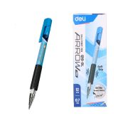 Ручка шариковая DELI Arrow EQ10-BL синяя,пишущий узел 0,7мм, с резиновым гриппом