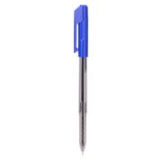 Ручка шариковая DELI Arrow EQ01130 синяя, пишущий узел 1.0мм, прозрачный корпус