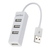 USB-концентратор Perfeo USB-HUB 4 Port,(PF-HYD-6010H White) белый